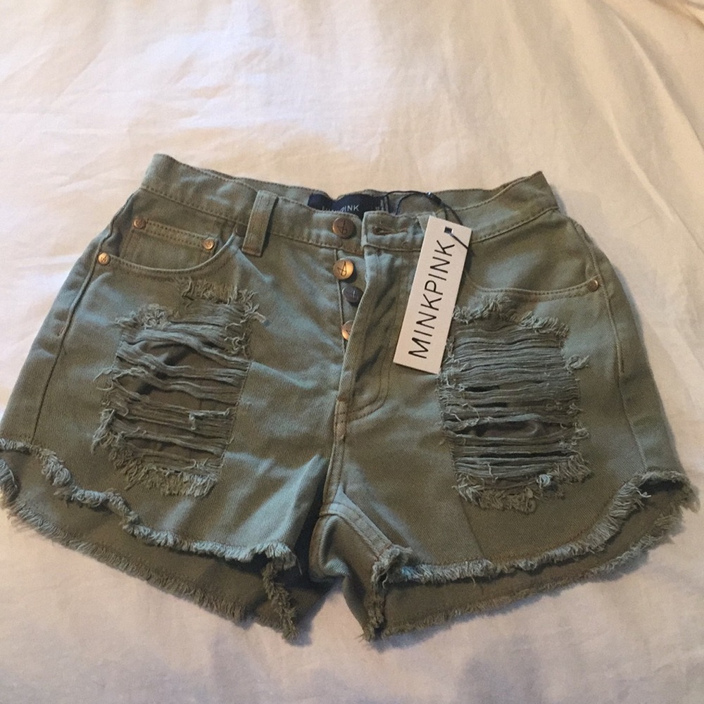 MinkPink high rise shorts